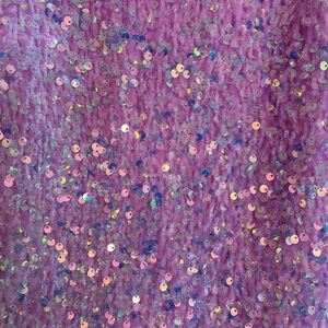 Sparkly pink sequence adjustable strap dress. Beautiful iridescent color.